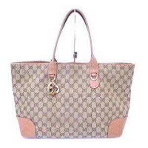Gucci GG Canvas Heart Bit Tote Bag Pink